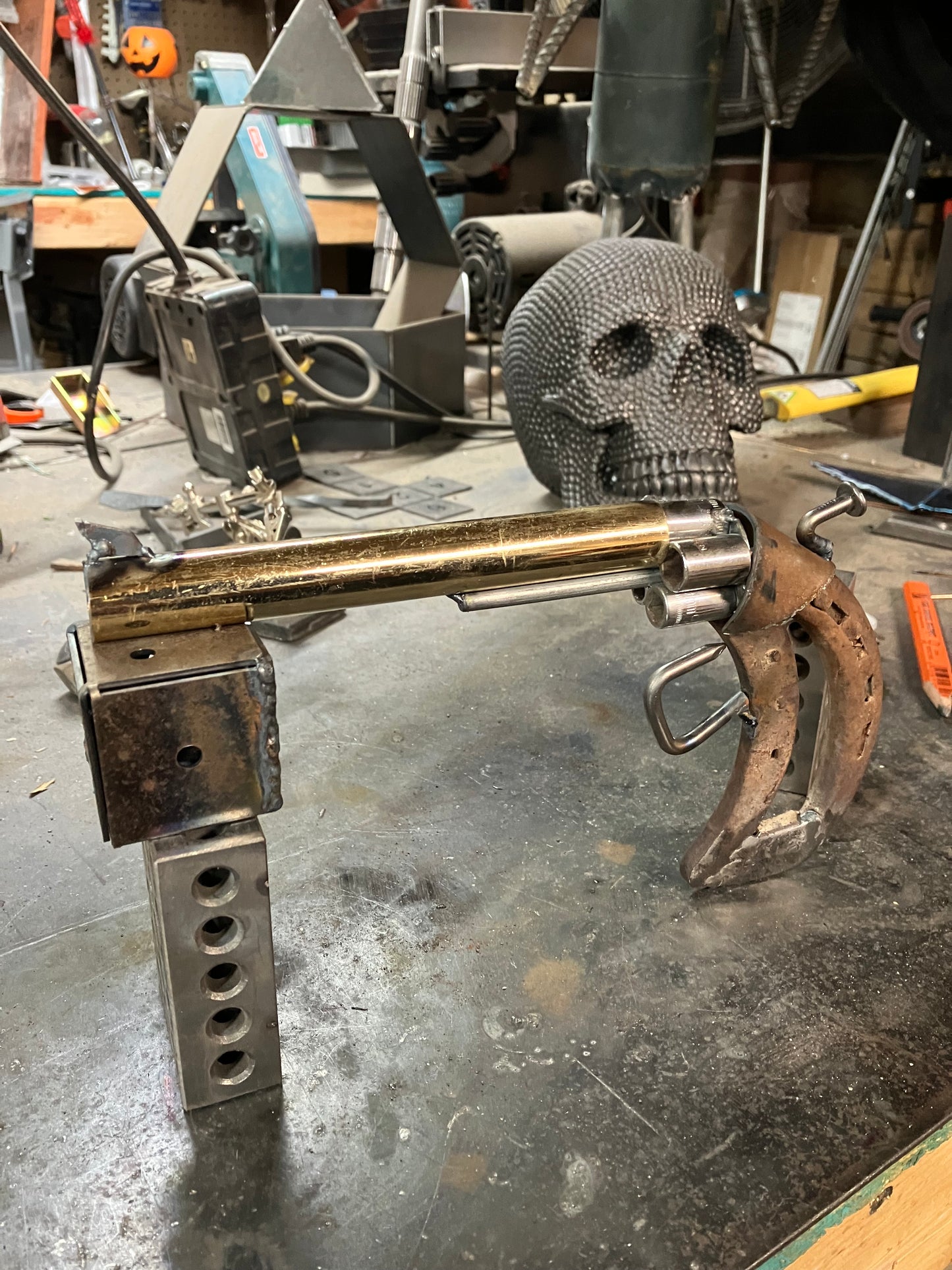 Gold revolver
