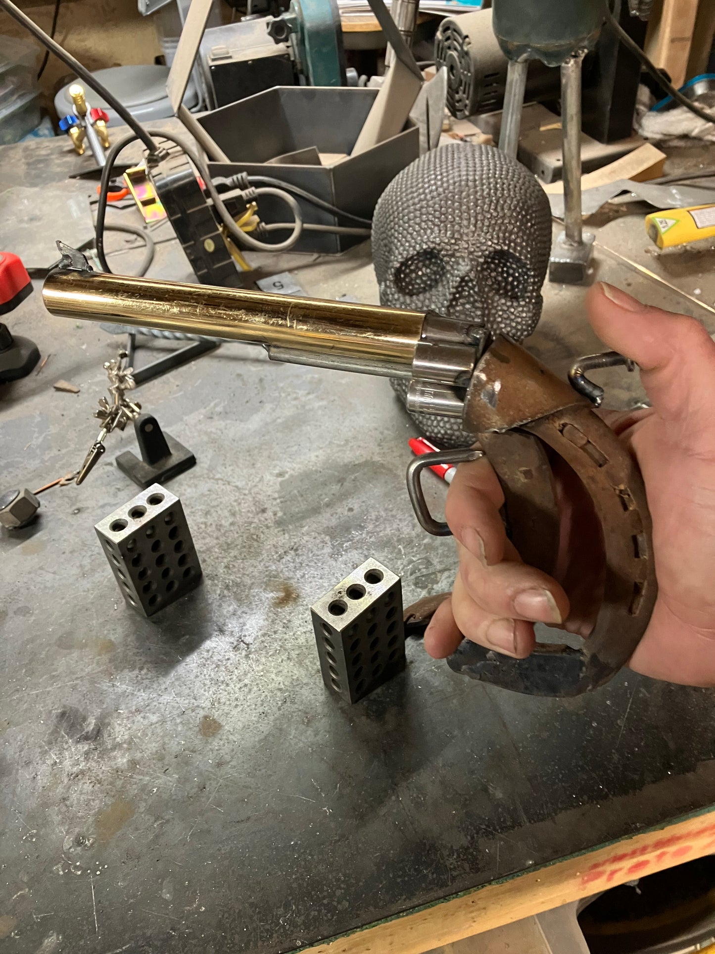 Gold revolver