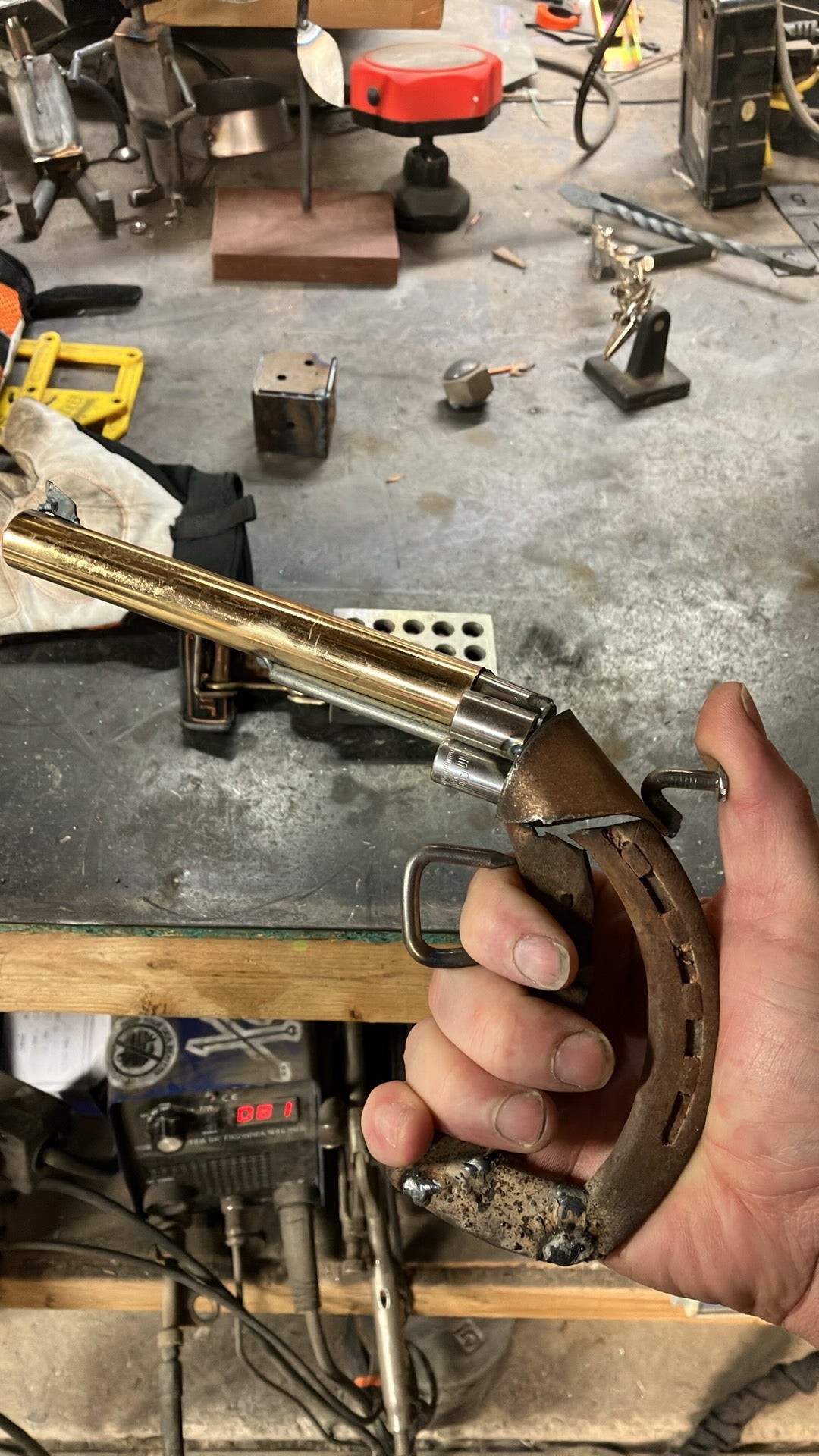 Gold revolver